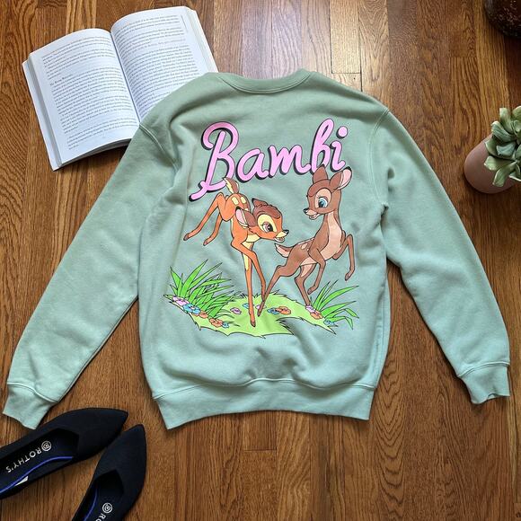 Disney Mint Green Bambi Soft Oversized Sweatshirt - Picture 5 of 5